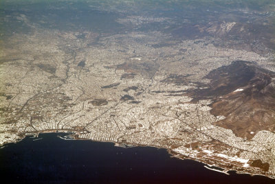 Athens From 35,000 Ft  