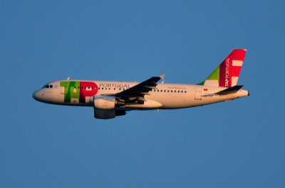 TAP A319, CS-TTF, Approach At Sunset