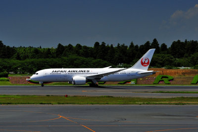 JAL B-787-8, JA821J, TO Run