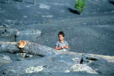 Girl On The Volcanic Ash