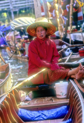 Boat Woman In Red 
