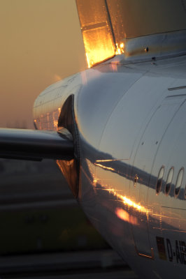 An Airbus Tail in Sunrise, D-AIBC