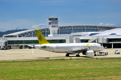 RBA A320, V8-RBT, In Front Of New Airport Terminal
