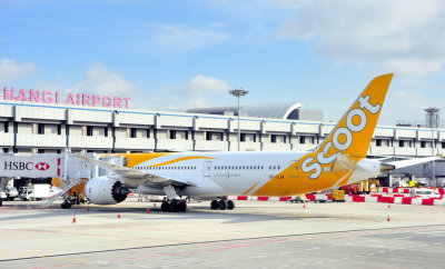 Scoot B-787-9, 9V-OJA, At Base