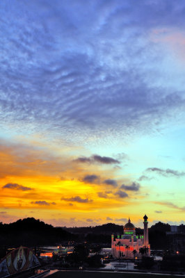The Sky After Sunset Over The Mosque