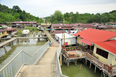 Top View of Last Floating Village in Bandar