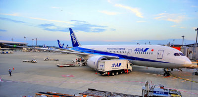 ANA's B-787-9, JA831A, At Gate