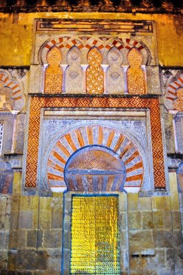 Surviving Mosque Door at Night