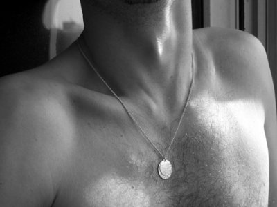 Medal on chest