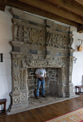 Fireplace in the main hall