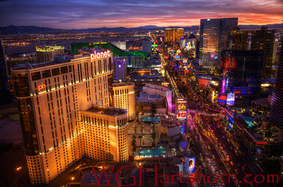 Las Vegas Strip Fiery Twilight