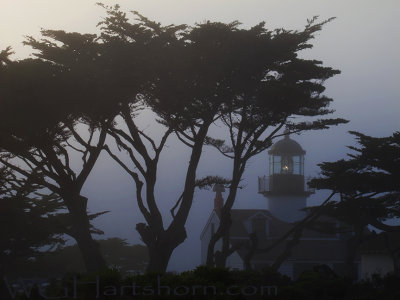 Foggggy Point Pinos Lighthouse