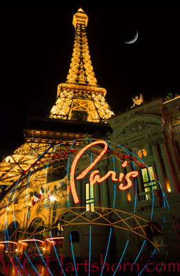Paris Tower Neon Moonlight
