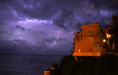 Positano Harbor Lightning