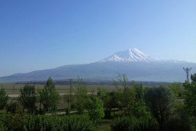Mt Ararat (Ağrı Dağı) from the hotel balcony