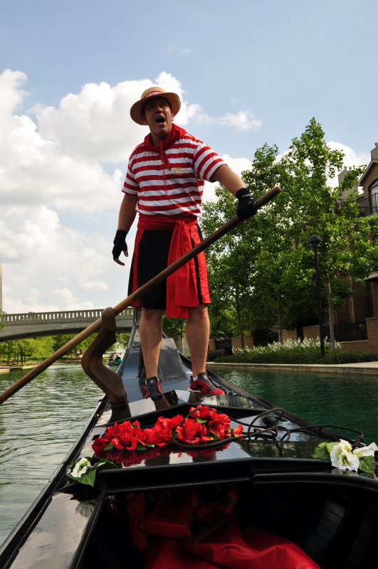 Gondolier on canal