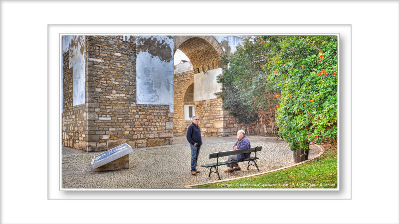 2014 - Ken & John, Outside of the Castle - Faro, Algarve - Portugal