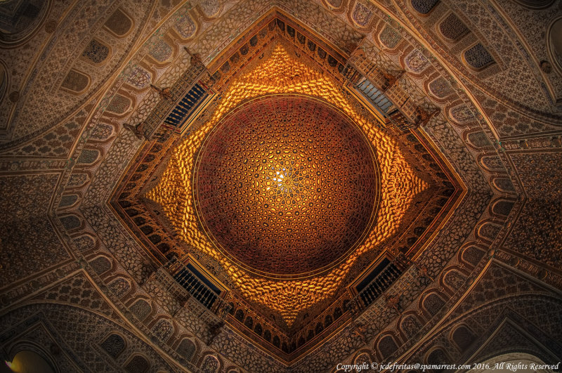 2016 - The Golden Ceiling of the Hall of Ambassadors, Reales Alcázares de Seville - Spain