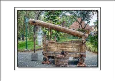 2013 - Very old grape press Lagar - Jardim Municipal - Funchal, Madeira - Portugal