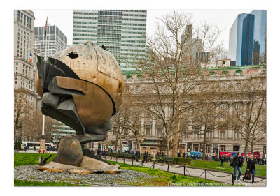 2011 -  Fritz Koenig's damaged sculpture, The Sphere from the World Trade Center, New York - USA