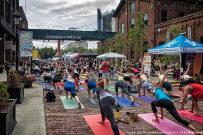 2015 - Outdoor Yoga on the Summer Solstice - Toronto Distillery District, Ontario - Canada