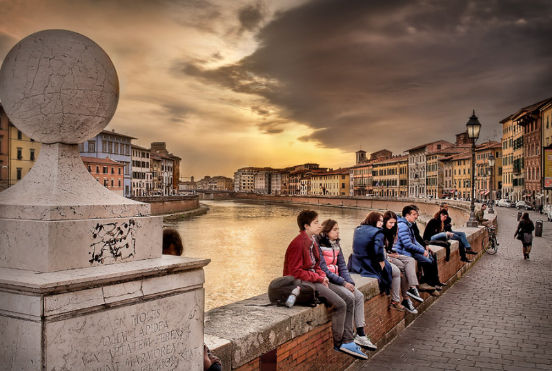 relaxing by the River