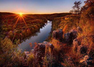 Sunset at Paint-Rock Bluff