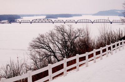 Frozen Mississippi River