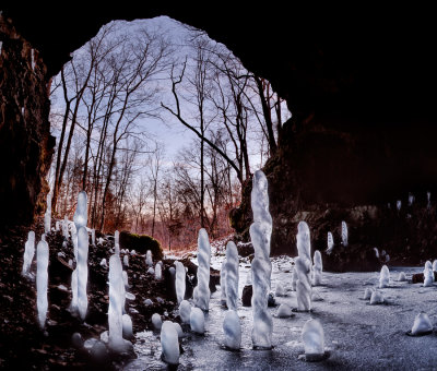 ice stalagmites