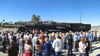 Public address and press conference by the Union Pacific Railroad.