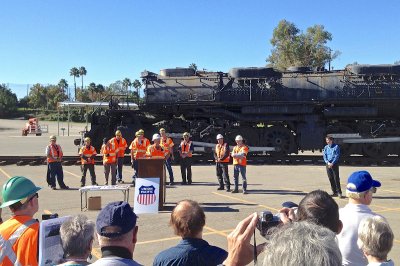 Group shot of the UP steam crew on hand assisting with the move.