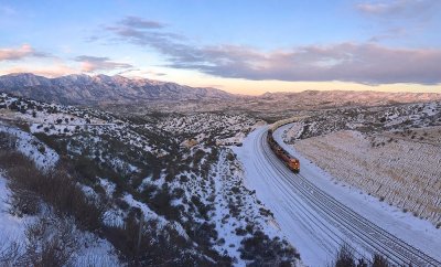BNSF 6500, Z-LACWSP8-31 Cajon Pass, CA (12/31/14)