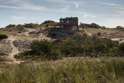 Artist's shacks in the dunes