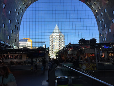 Looking out from the New Market Hall