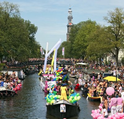 Westertoren and the Canal Parade