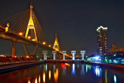 Lat Phoe Canal and Bhumibol Bridge