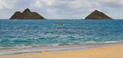 Moku-lua Islands, from Lanikai Beach