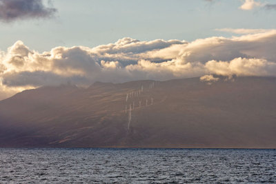 Windmills on West Maui Mountains