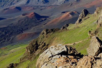 Craters in the Haleakala caldera