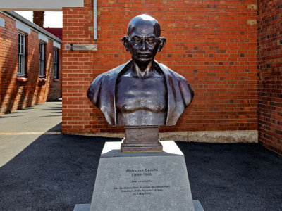 Bust of Mahatma Gandhi, at the Johannesburg Jail
