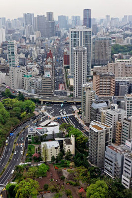 The view south, from the Tokyo Tower