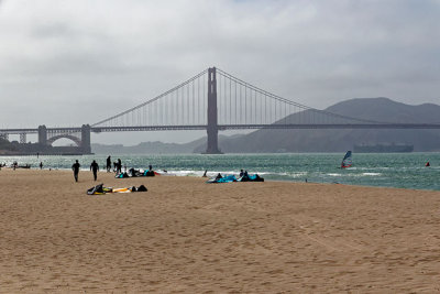 Beach view of the Golden Gate Bridge