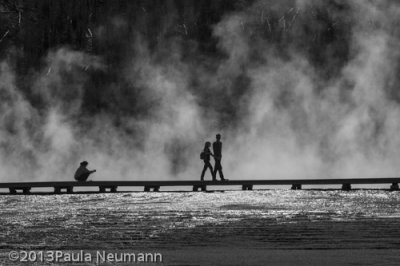 Yellowstone National Park geyser basin