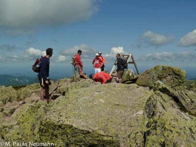 Hikers on Katahdin