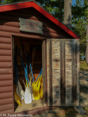 Boat house at Twin Pines resort