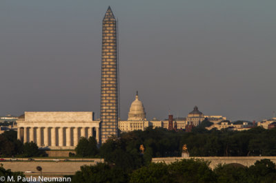 Lincoln Memorial,Washington Monument and Capital