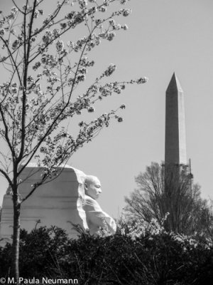 Martin Luther King and Washington Monuments