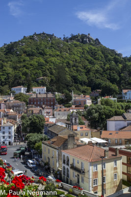 Sintra with Moorish castle on hill