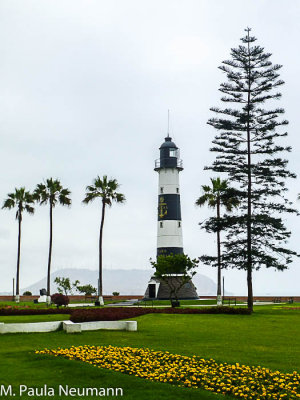 Lighthouse along the coastline