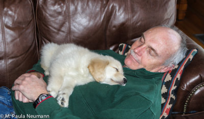 snoozing with dad